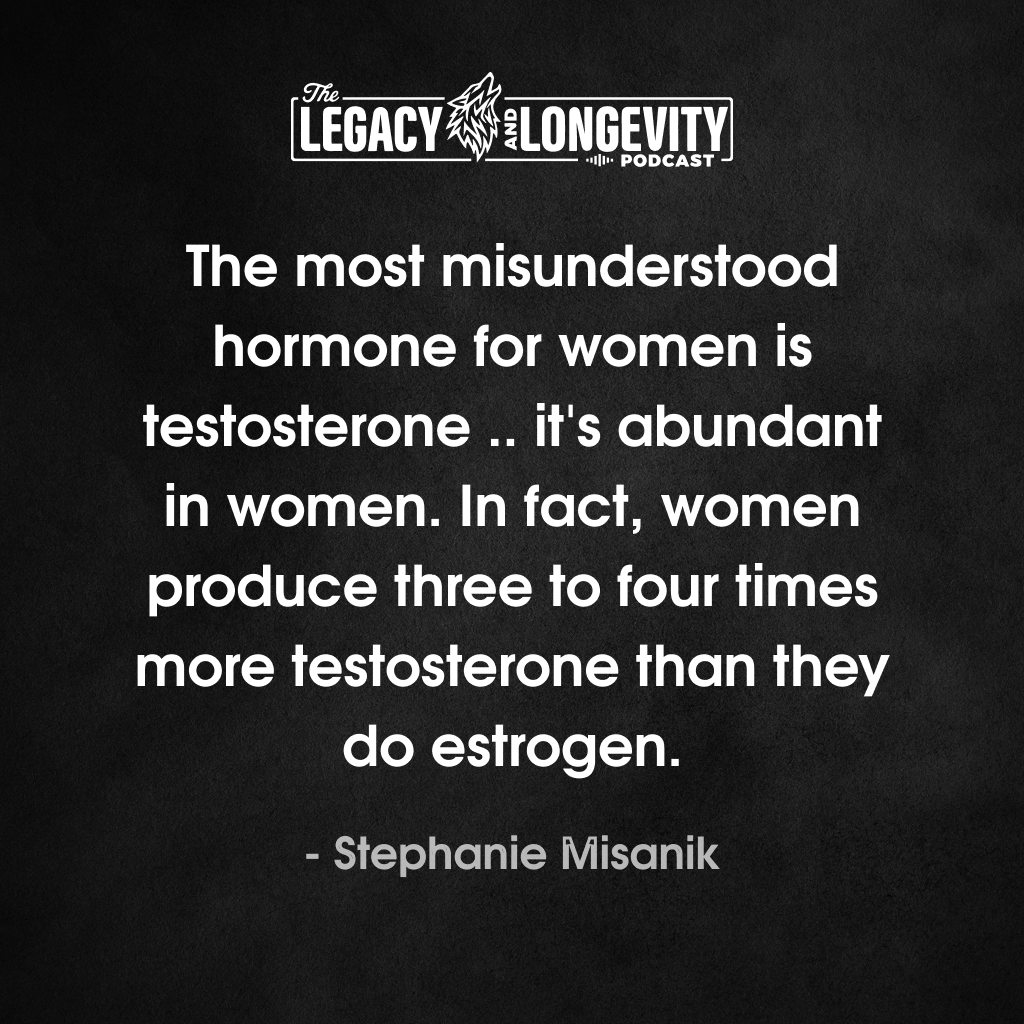 ZachDancel's tweet image. Not discussing female testosterone is medical malpractice. Hormone balance for women is impossible to address - ignoring the one that governs nearly every vital function. Listen Now on the Legacy and Longevity Podcast. #LegacyAndLongevity #Testosterone #WomensHealth #HormoneTruth