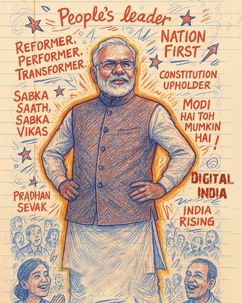 BJP4India's tweet image. People&apos;s leader who lives and breathes India! 🇮🇳