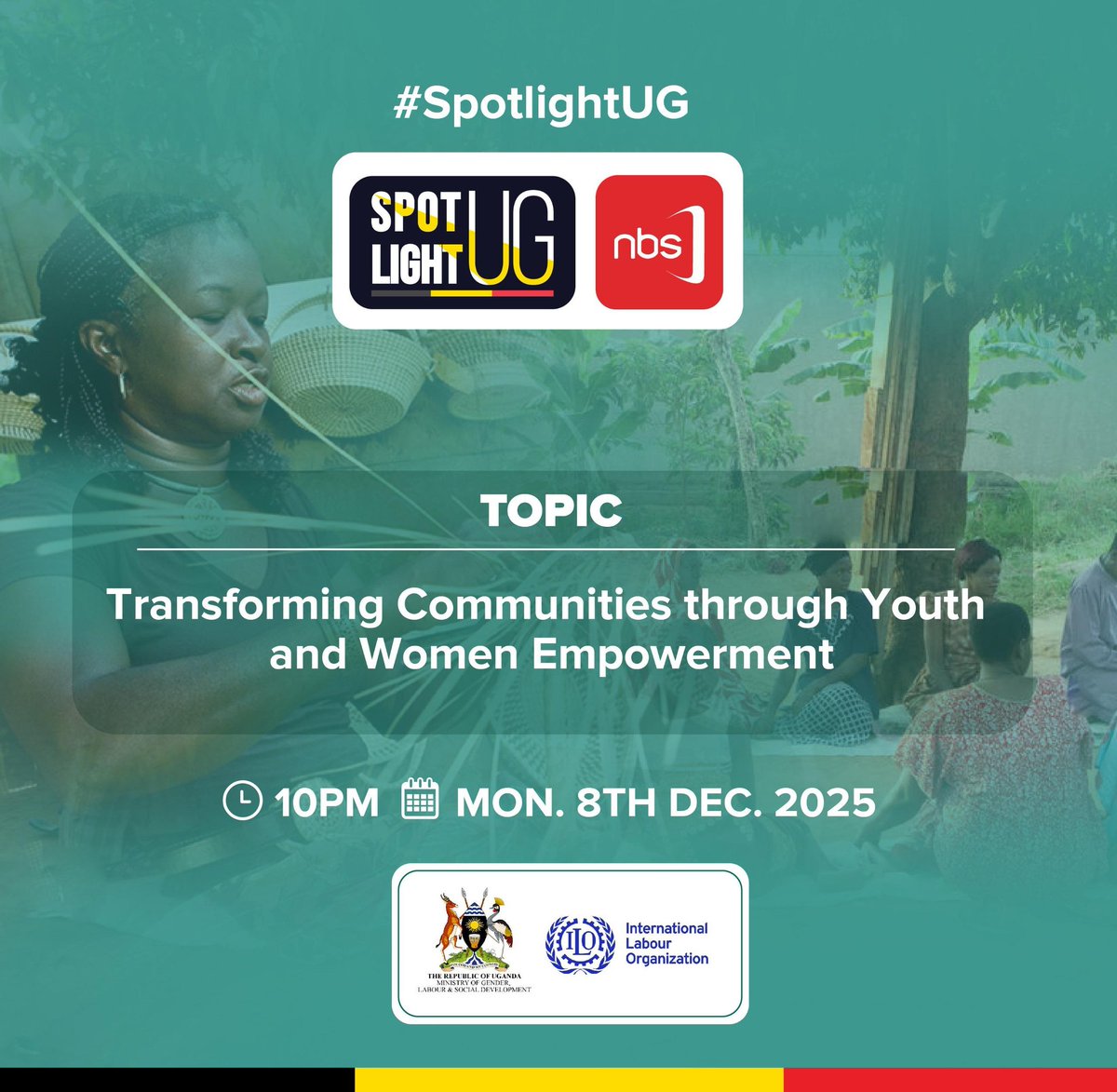 In a way of rebuilding Uganda's youth and women in  it's youngest generation,<a href="/AggreyKibenge/">Aggrey Kibenge</a>  <a href="/Angelanakafeer2/">Angelanakafeero</a> &amp; Alex Asimwe from <a href="/Mglsd_UG/">Ministry of Gender, Labour and Social Development</a>  are guiding on transforming as well as empowering youths 10pm tonite on #SpotlightUG live <a href="/nbstv/">NBS Television</a> &amp; <a href="/afromobileug/">AfroMobile</a>.

#NBSUpDates