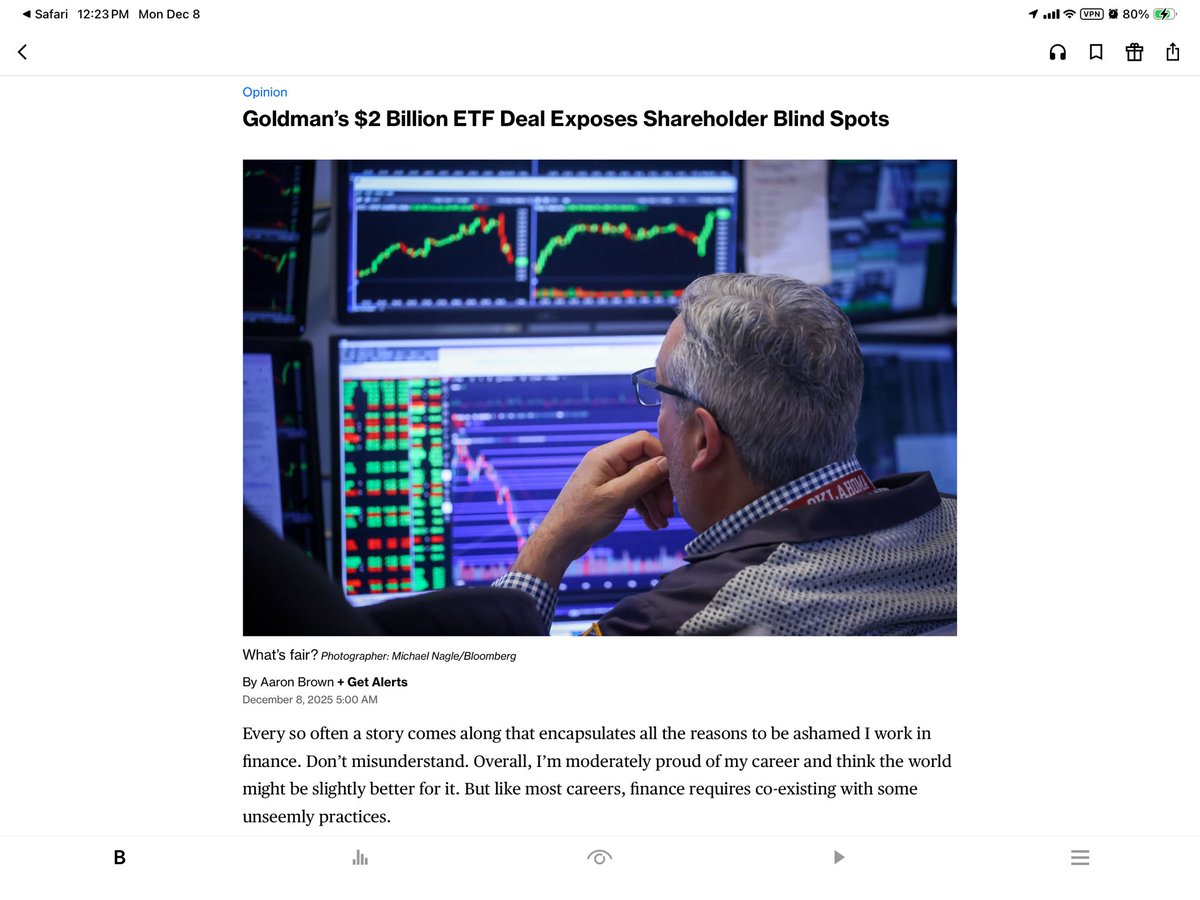 CliffordAsness's tweet image. From the great Aaron Brown:

“The Innovator deal is a glimpse into the well-oiled machine that endeavors to separate unwary investors from their money, operating in the weeds beneath the economically productive activities of finance.”

Or, as I might’ve put it, Buffer Funds are a…