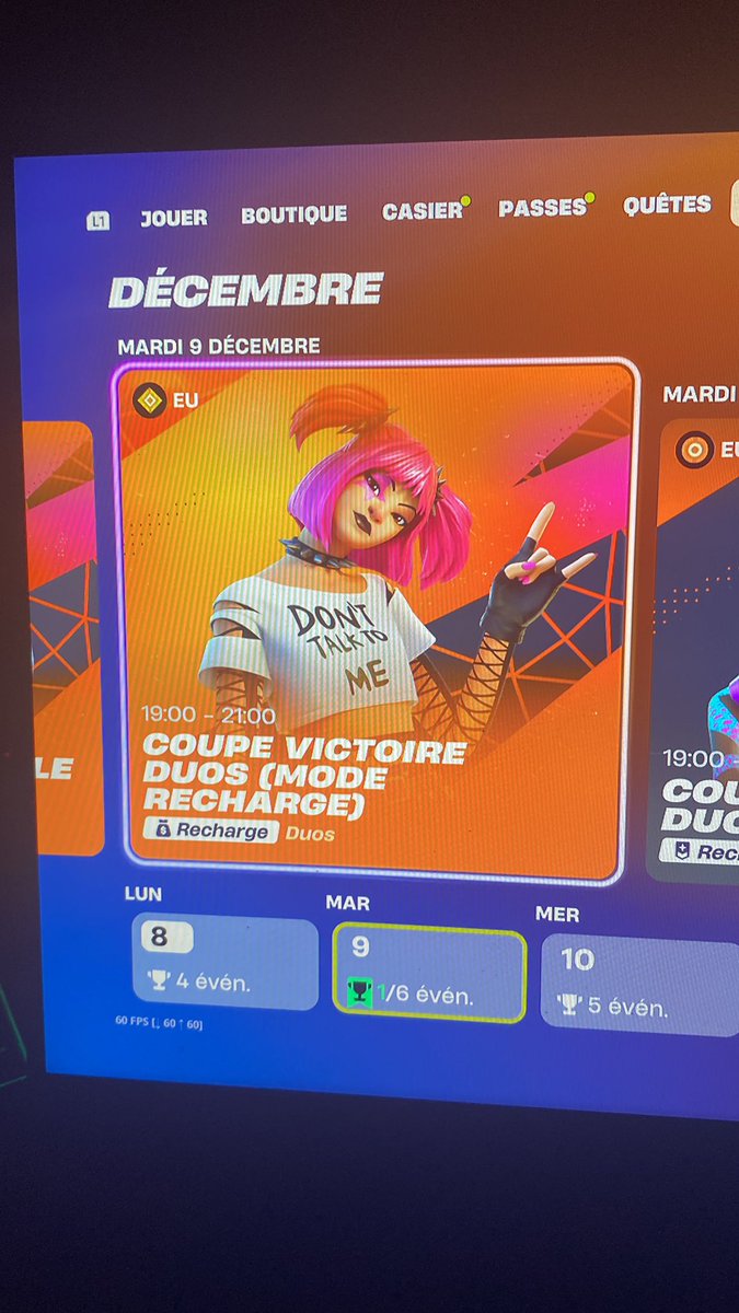 Qui est last pour cette cup demain soir ?