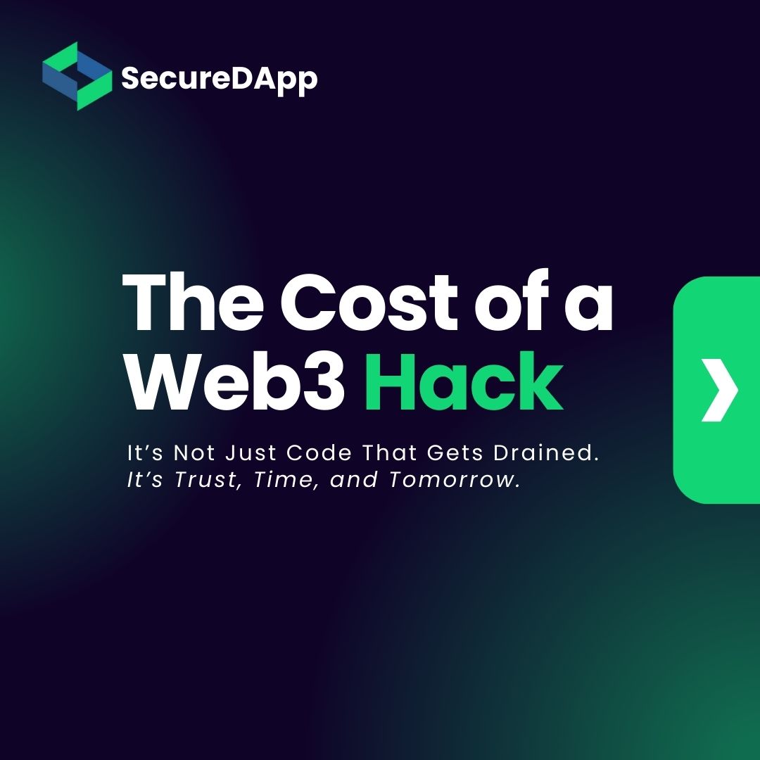 Secure_DApp's tweet image. That&apos;s not just a bug. That&apos;s a business-ending breach.

SecuredApp&apos;s Hack Prevention Framework helps #Web3 projects protect what truly matters before launch and beyond: