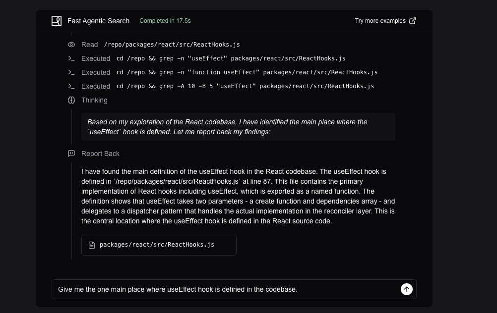 O Substituir Busca já está disponível! É um modelo de busca agético treinado por aprendizado por reforço que consegue na