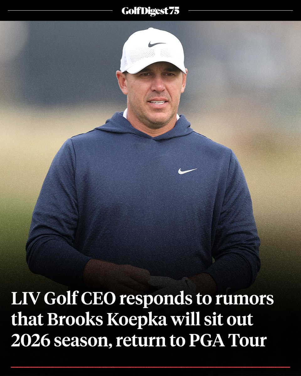 In an interview with Sports Business Journal, LIV CEO Scott O'Neil addressed rumors of Brooks Koepka's playing status. 👀

Read more: glfdig.st/4jWZ50XFLXR