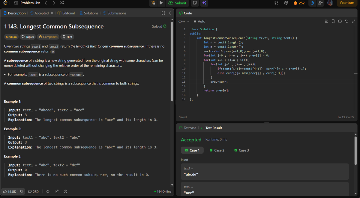 realanirudh26's tweet image. Started Solving DP on strings  today . This is the first time I am specifically working on this topic.
#DynamicProgramming #CodingJourney