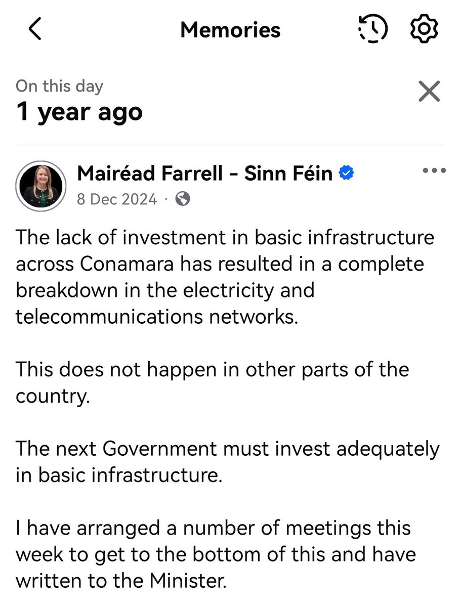 Farrell_Mairead's tweet photo. I posted this one year ago today and as we face into Storm Bram I wonder to myself what has Government done to invest in the basic, fundamental infrastructure we need in the West to stop this happening again? https://t.co/icyc32OPH0