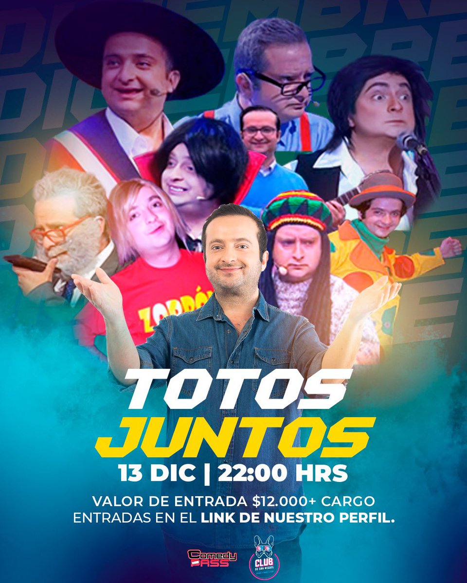 ToToAcToR's tweet image. SAN MIGUEL, ultima fecha 2025 en Club de San Miguel. Éste sábado 13 a las 22:00 hrs Entradas por ComedyPass.