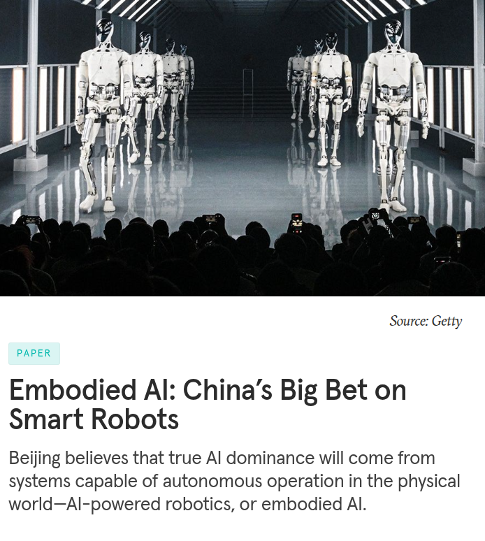 China embodied AI strategy article
