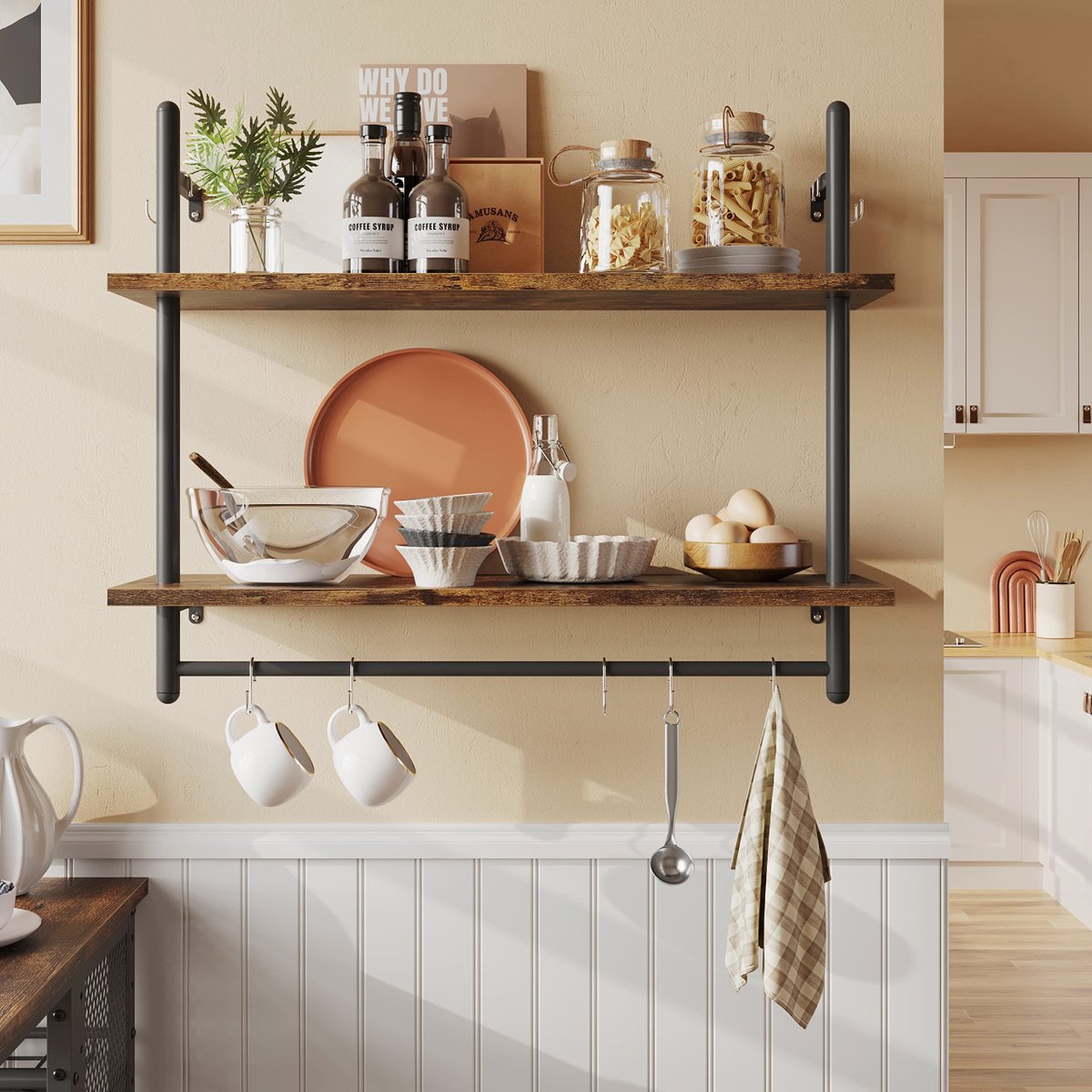 WorldDecorClass's tweet image. Bestier Pipe Shelf Industrial Floating Shelving 31"" Kitchen Wall-Mounted Shelf with Towel Bar Hooks Coffee Bar Shelf Wine Hanging Display Rack Bookshelf Living Room Decor Bathroom-Rustic Brown

 Rating ⭐ : 4.8
 Check Amazon price &amp;gt;&amp;gt; 🔗 : amzn.to/3LzDfzO