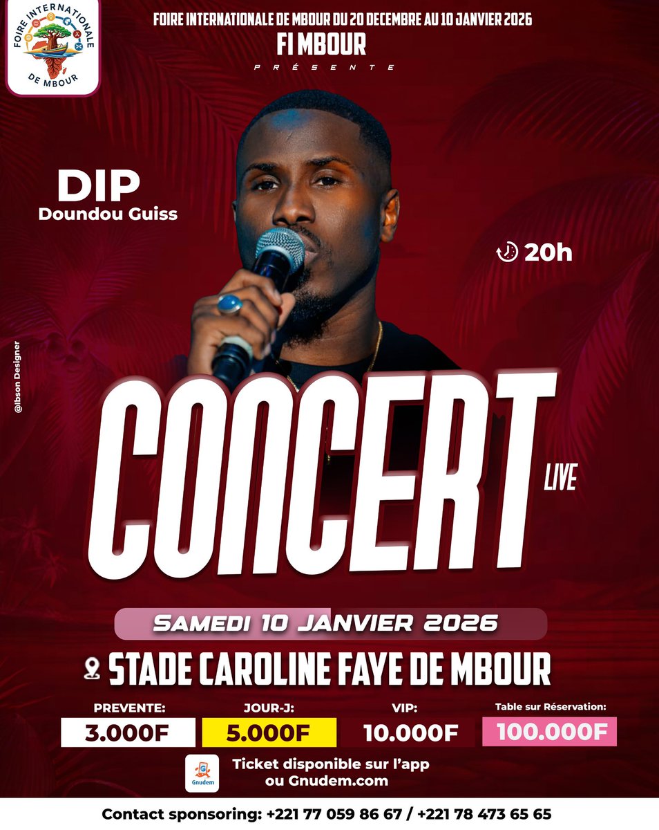 Sama gars yi! Rdv ce 10 janvier 2026 pour un big Show! Lors de la foire internationale de Mbour ! #fimbour