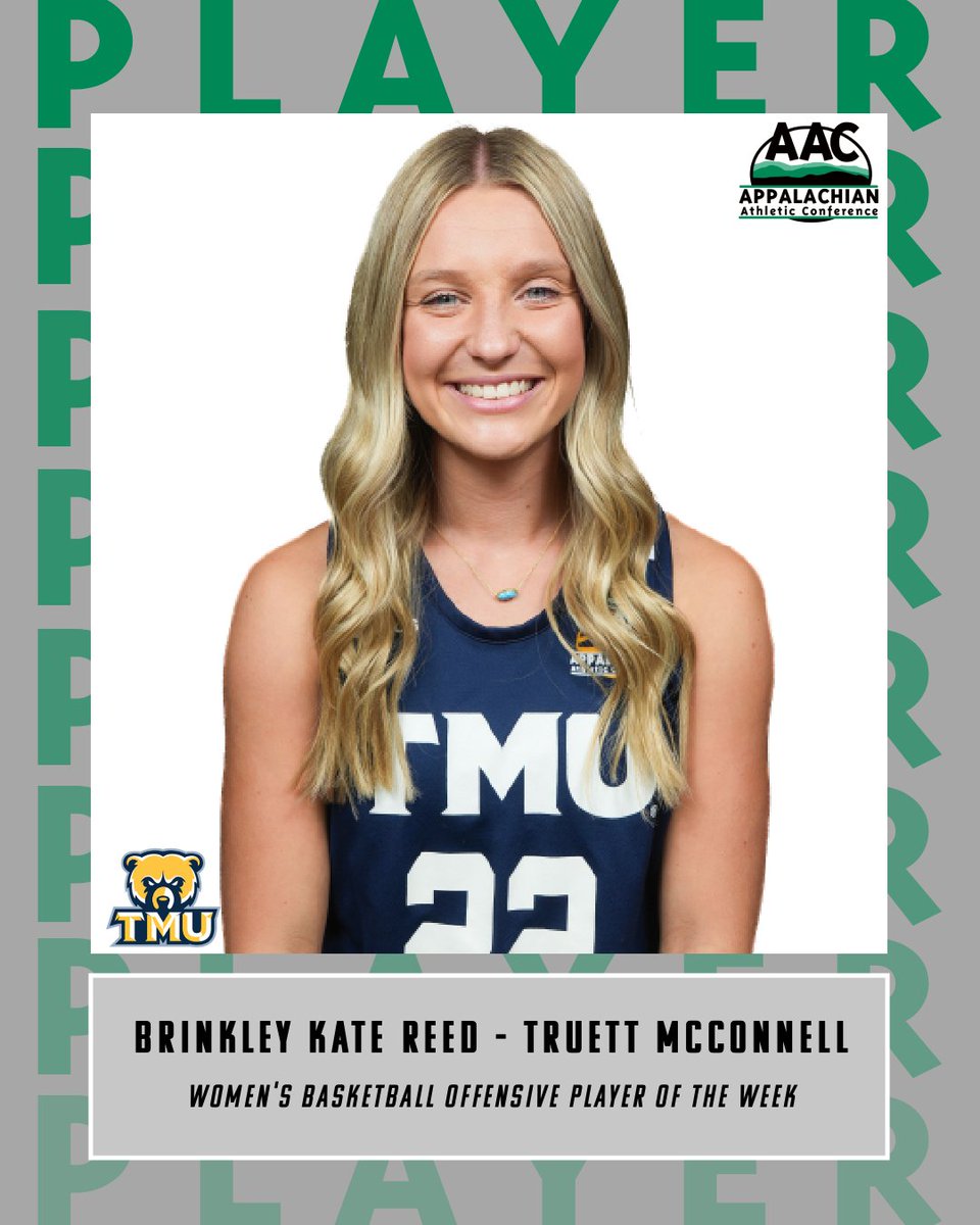 AACsports's tweet image. Congrats to this week's #AACWBB Players of the Week!

Defensive - Semaj Clark, @MilliganBuffs 
Offensive - Brinkley Kate Reed, @TMUBears 

➡️ bit.ly/4iGIC08

#NAIAWBB | #ProudToBeAAC | #TheRightWayToPlay