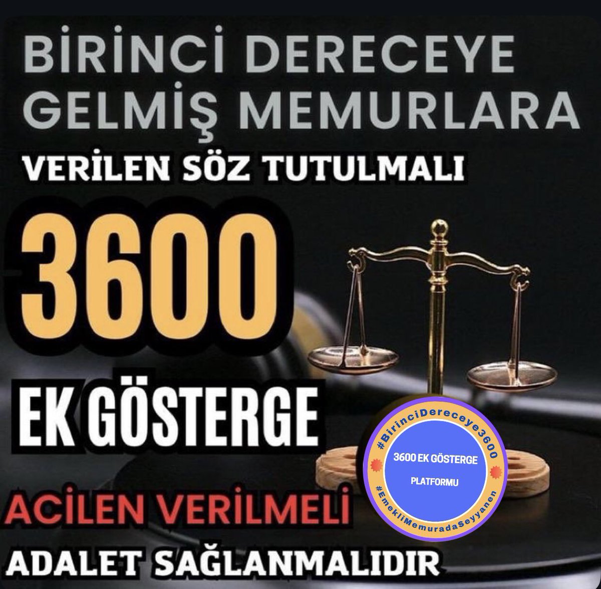 Yılan Hikayesine Dönen #BirinciDereceye3600 Ek Gösterge ADALETSİZLİĞİ ne olacak, verilen sözler, atılan imzalar yalan mı oldu?
<a href="/RTErdogan/">Recep Tayyip Erdoğan</a>
<a href="/_cevdetyilmaz/">Cevdet Yılmaz</a>
<a href="/avabdullahguler/">Abdullah Güler</a>
<a href="/isikhanvedat/">Prof. Dr. Vedat Işıkhan</a>
<a href="/vedatbilgn/">Vedat Bilgin</a>
<a href="/ismakgul14/">İsmail Akgül</a>
<a href="/55erhanusta/">Dr. Erhan Usta</a>
<a href="/_aliyalcin_/">Ali YALÇIN</a>
<a href="/TurkesGuney/">Türkeş Güney</a>
<a href="/Akparti/">AK Parti</a>
<a href="/MHP_Bilgi/">MHP</a>
<a href="/iletisim/">T.C. İletişim Başkanlığı</a>