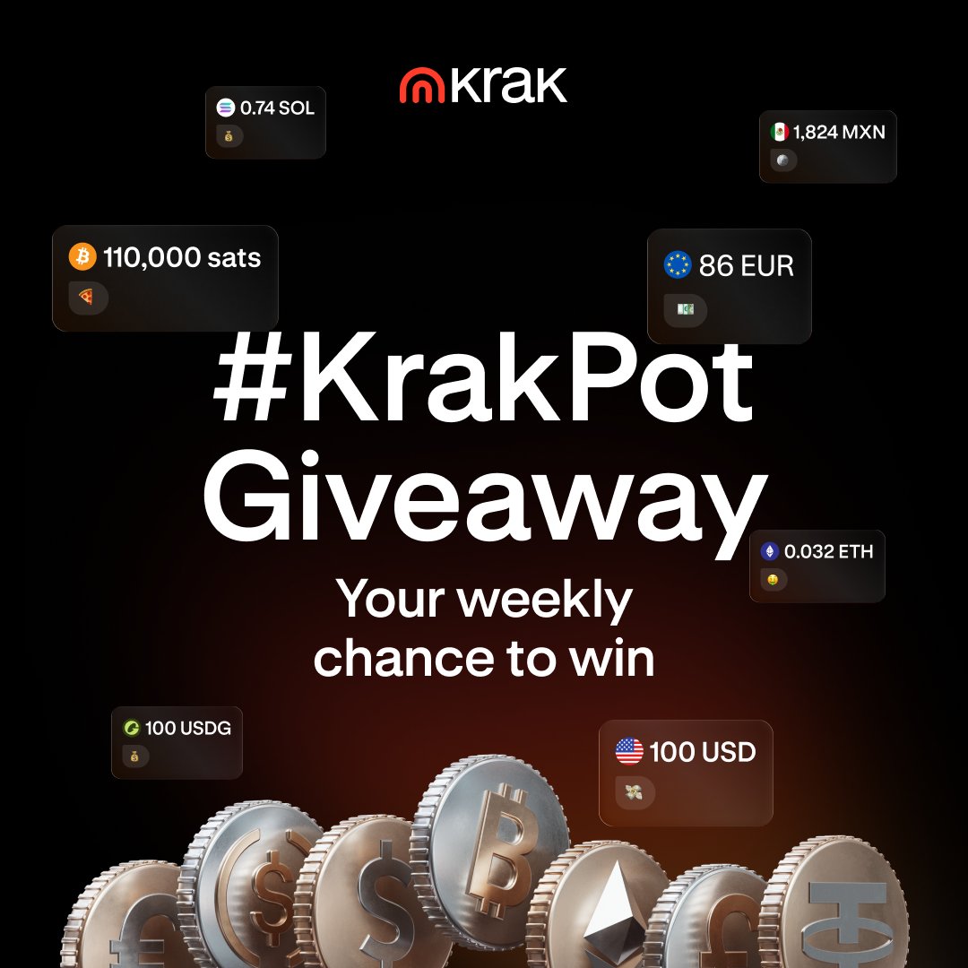 Five chances. One hundred USDG each.
This week’s #KrakPot is officially live. 💰

1️⃣ Follow
2️⃣ Repost
3️⃣ Request $100 USDG in the Krak app

Send your request👇
m.krak.app/Qq7r/eiab8qav