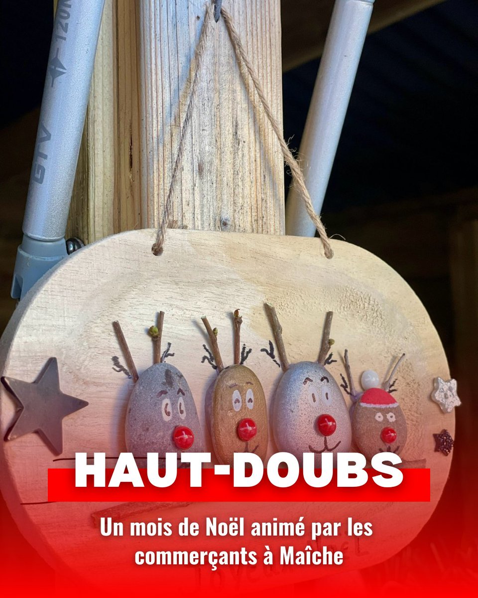 ❄️ Maîche lance un mois de décembre pétillant, entre marché de Noël, calèche, animations lumineuses et jeu des commerçants avec de beaux lots à gagner.

➡️ Découvrez tout ce qui vous attend : pulse.ly/z675xghu7m