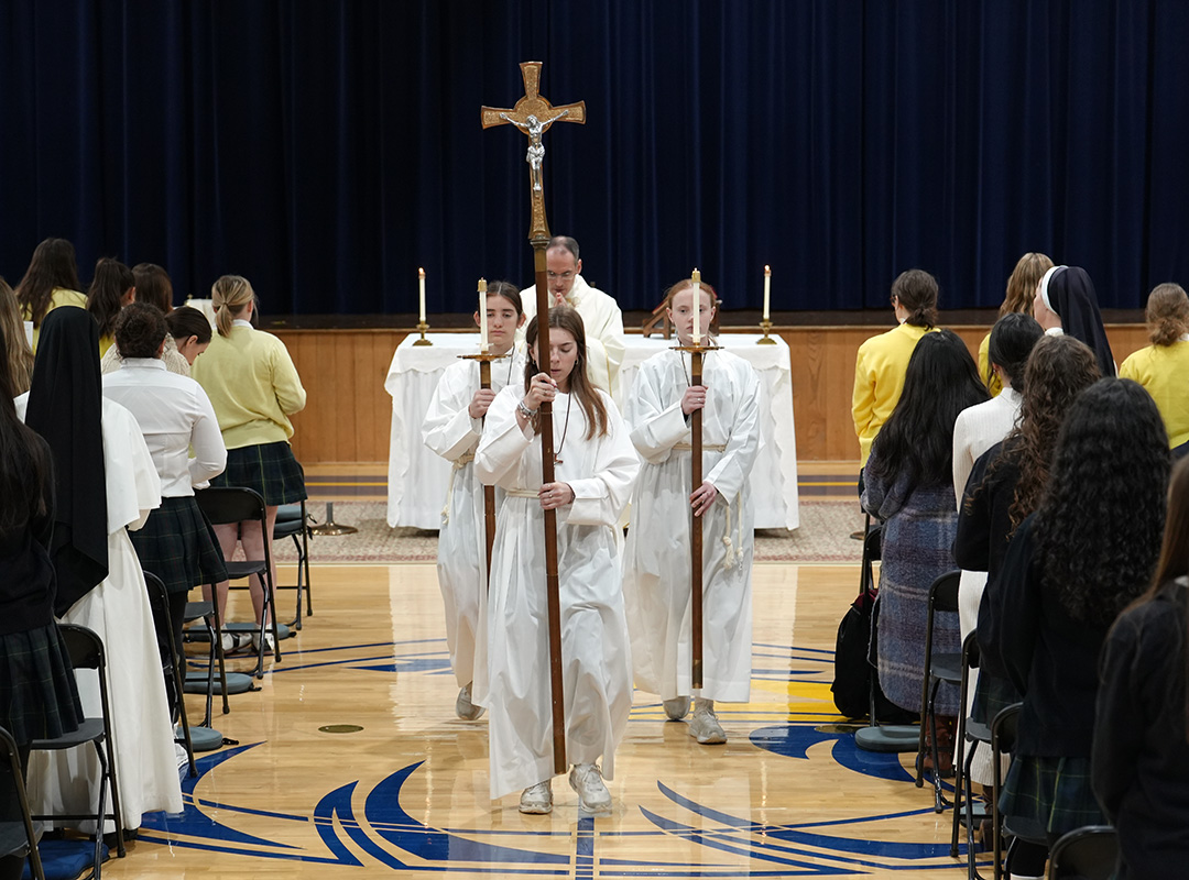 Today we celebrated the Feast of the Immaculate Conception with an all-school Mass. The Blessed Virgin Mary is a role model for us and may the Immaculate Conception inspire us to purity, obedience, and living out our vocations.