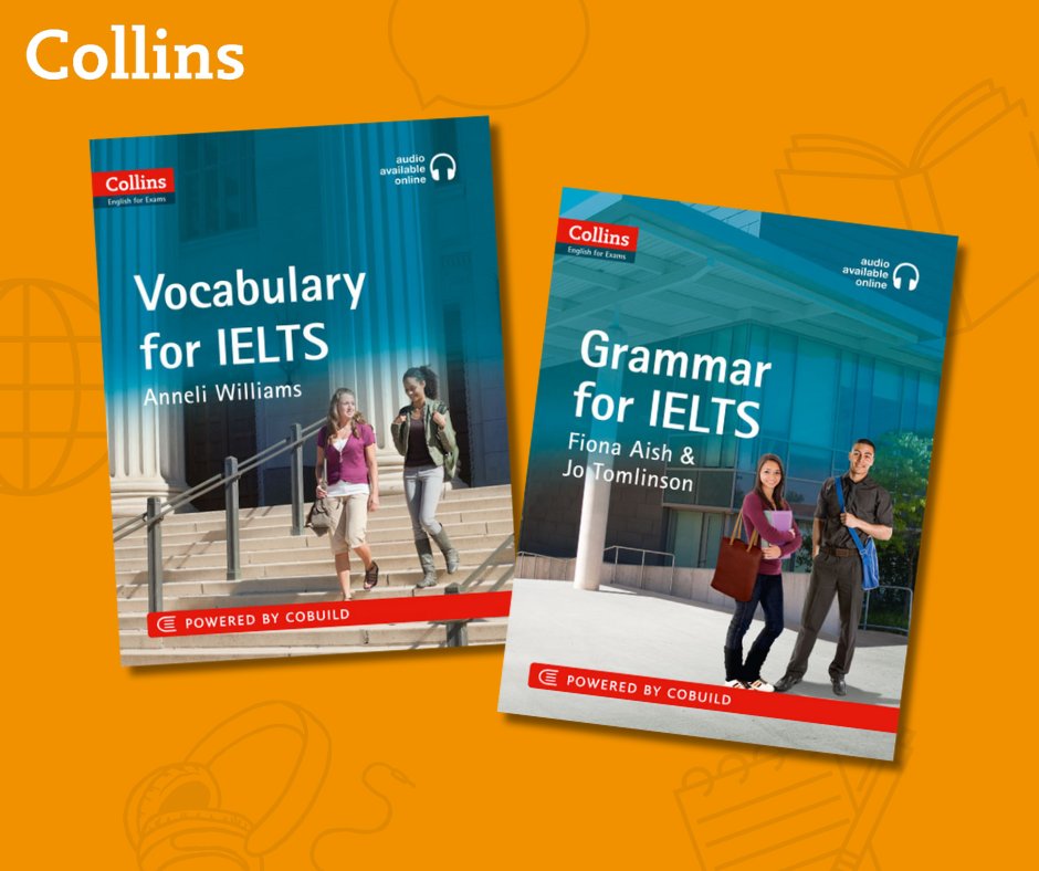 Aiming for a high scores on the IELTS test? Collins Vocabulary for IELTS and Collins Grammar for IELTS, both for CEFR level B1+, offer clear explanations, practice exercises, practical strategies and free downloadable audio for Listening and Speaking. 
ow.ly/r7V250XFPMQ