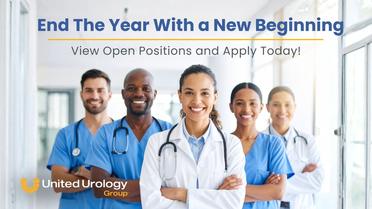 UnitedUrology's tweet photo. As United Urology Group wraps up another year of caring for our communities, our affiliate practices are already looking ahead to 2026. Join a network that values teamwork, innovation, and compassionate care. Check out the openings with our affiliates across the country. https://t.co/GoVfIlFzAh