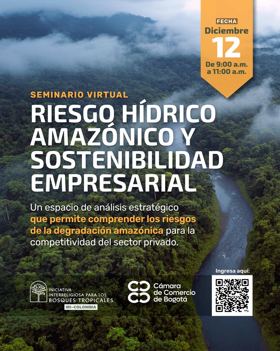 En la Amazonía se define uno de los mayores desafíos corporativos de esta década: la crisis hídrica.
Las empresas que entiendan esta realidad a tiempo podrán adaptarse, innovar y liderar en sostenibilidad. Por esta razón, te invitamos al webinar “Riesgo hídrico amazónico y