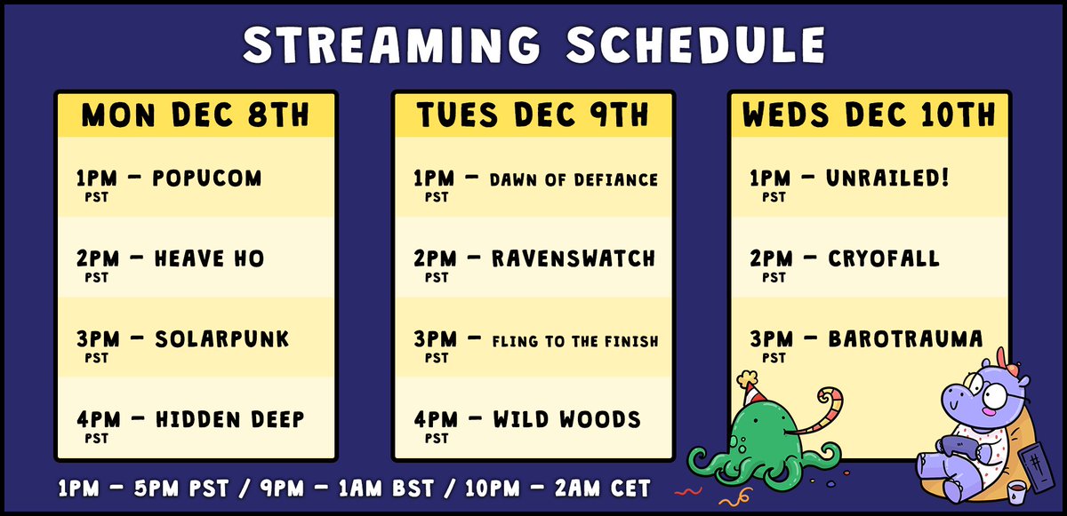 Reminder: We're launching our 4 is a Party Steam event today!

Let's celebrate multiplayer games from Dec 8th to 15th! 🎉

And don't forget to watch the livestream from our dear friends at <a href="/Stumptgames/">Stumpt</a> on Dec 8th, 9th, and 10th. ➡️ twitch.tv/stumptgamers