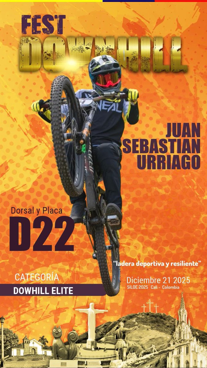 🚴‍♂️¡Juan Sebastián Urriago será el primer llanero en correr en el Redbull Siloe! 

🏅💪🏻Le enviamos a nuestro deportista de Downhill toda la buena vibra para que llegue a lo más alto del podio de este evento que se llevará a cabo en Cali este 21 de diciembre 💫