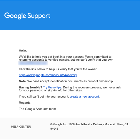 lee_lustig's tweet photo. @TeamYouTube You confirmed my account was hijacked yet the only help you can offer is redirecting me to that same account recovery link? The one that won't work because the hackers changed my recovery options? You're not actually doing ANYTHING to help. This is a travesty. https://t.co/227dnPsEaF