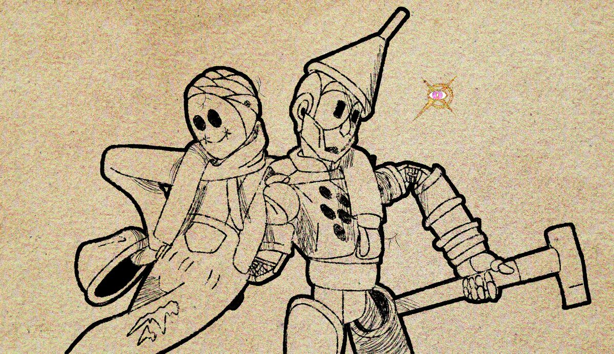 MortRellez's tweet photo. #art #digitalart #myart #tincrow #tinman #tinwoodsman #nickchopper #thetinman #thescarecrow #scarecrow #thewizardofoz #wickedthemusical #WickedForGood #wicked https://t.co/93hTgdqwze