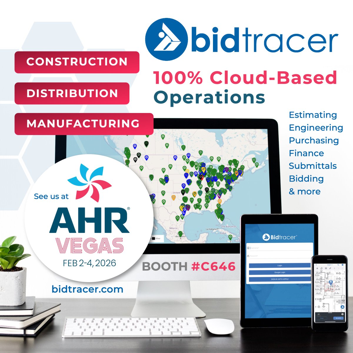 𝑭𝒓𝒊𝒆𝒏𝒅𝒍𝒚 𝒓𝒆𝒎𝒊𝒏𝒅𝒆𝒓:
An estimated 50,000 people attend AHR across three days. 

Start now with Bidtracer and by next week you'll be tracking projects from any device, ready to focus on building relationships 🏗️

bit.ly/4oZDYfv