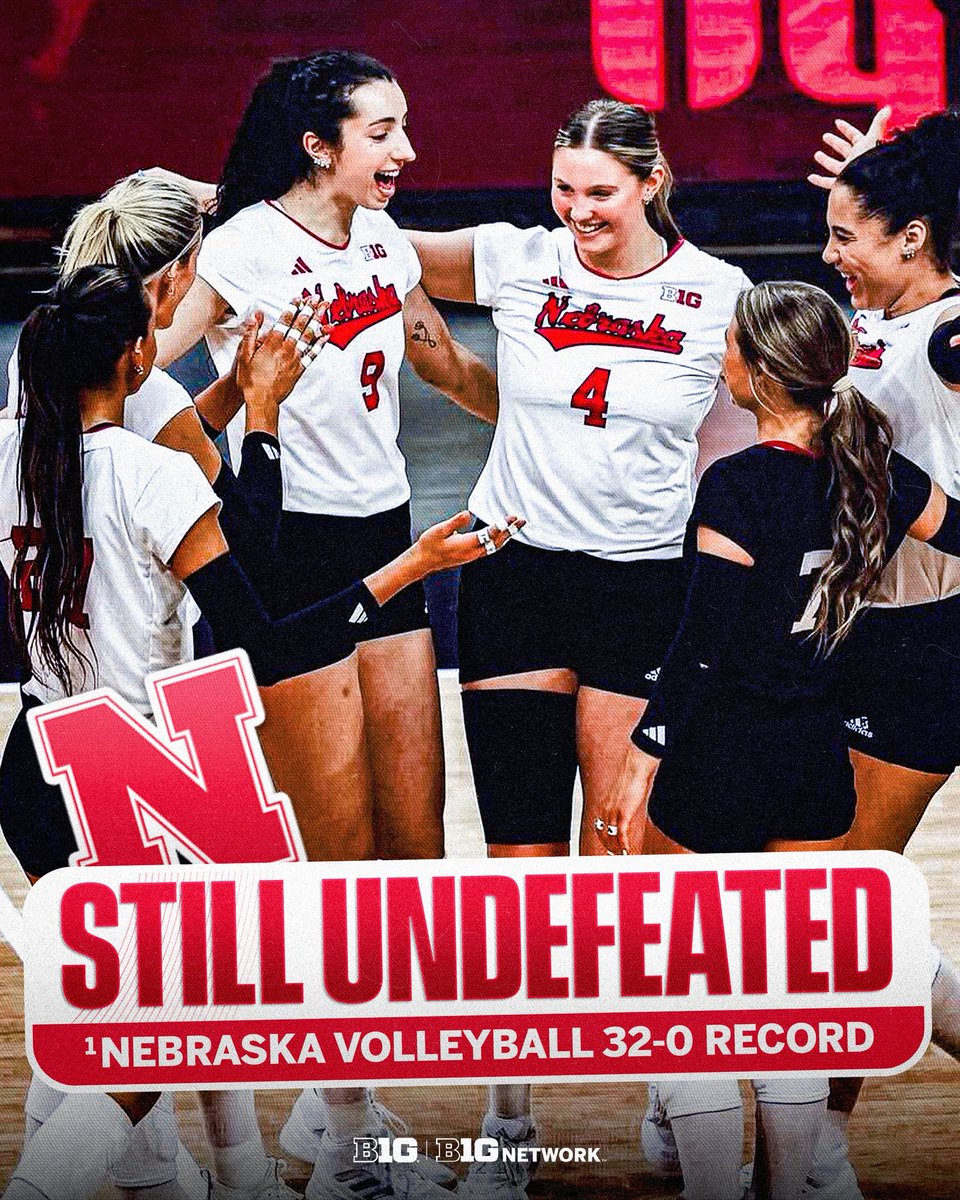 B1GVolleyball's tweet image. Huskers stay perfect heading into regional action this weekend 🌽