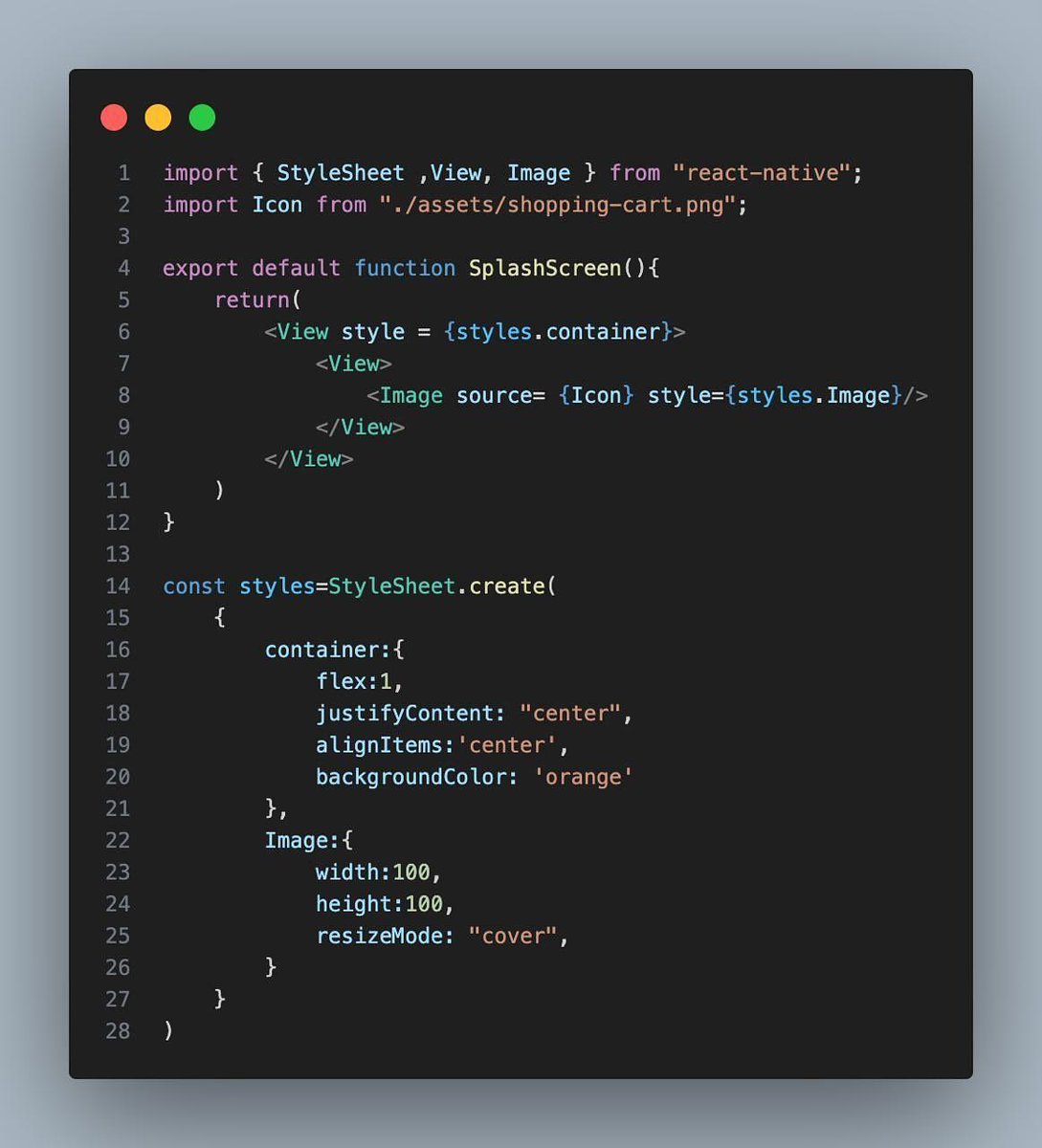 cy_codes's tweet image. Simple splashscreen in react native #React #codingclasses