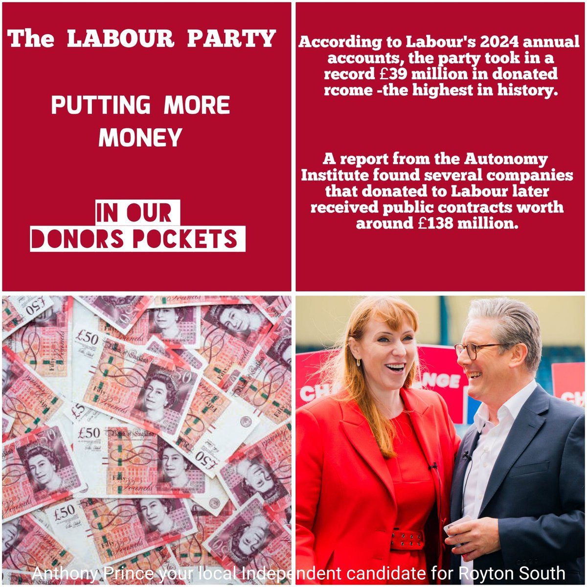 SupercityPrin's tweet photo. Just a reminder of what  Labour Party donors get in return for large donations 👇 https://t.co/EANUmX86rh