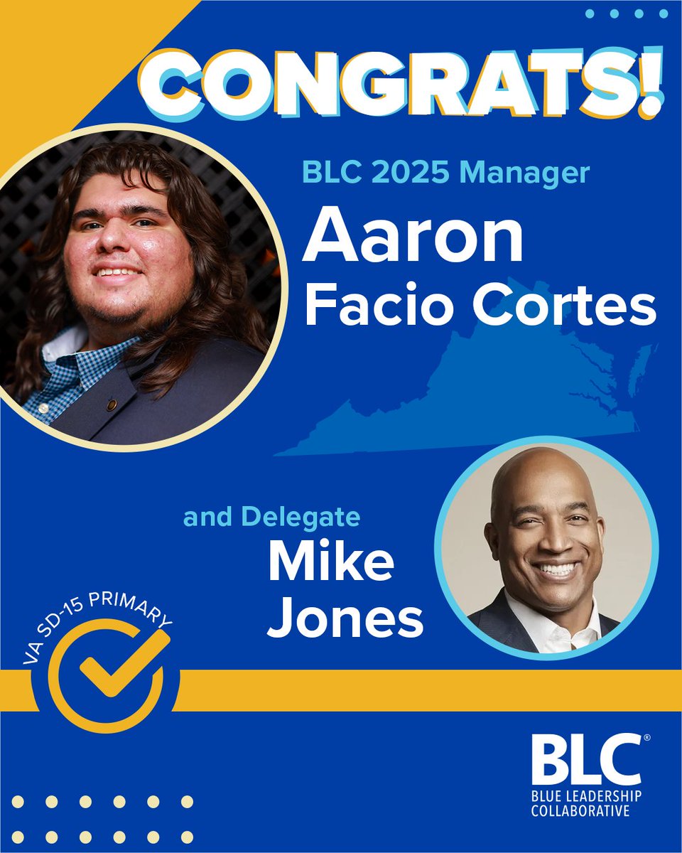 Huge congrats to Delegate Mike Jones and BLC Alum Aaron Facio Cortes ‘25 on your victory in yesterday’s firehouse primary for VA SD-15, the seat recently vacated by incoming Lieutenant Governor-Elect Ghazala Hashmi. Onward to January’s general election!
hubs.la/Q03XkpPk0