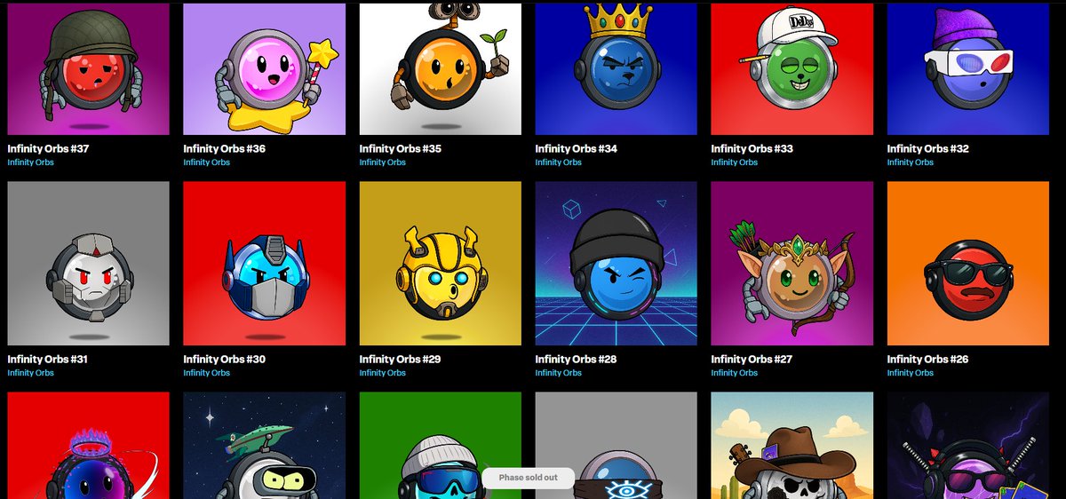 The <a href="/infinityOrbs/">Infinity Orbs</a> are coming. WL mint starts in 40 min. There is some absolute 🔥 in this collection so make sure to get yours.