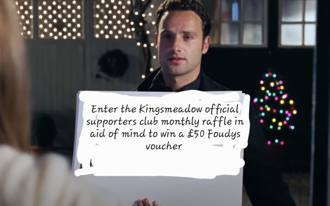 I would love it actually if you entered this month's raffle in aid of <a href="/MindCharity/">Mind</a> a £5 donation via our just giving page could see you win a £50 <a href="/wearefoudys/">FOUDYS.COM</a> voucher so good luck and hopefully you'll have more luck than young Mark!!!
justgiving.com/page/kingsmead…