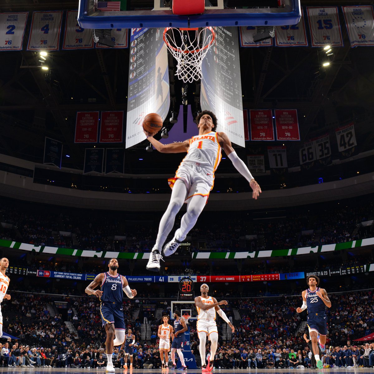 LEAP YEAR: The Atlanta Hawks’ Jalen Johnson has continued his rise with triple-doubles on consecutive nights in his last two games, including one completed before halftime. He has tied the franchise single-season record with four triple-doubles. In his fifth season, the 