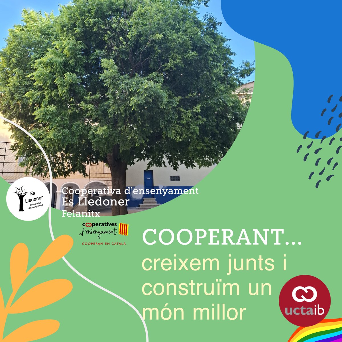 🤝✨ COOPERANT, creixem junts i construïm un món millor.
<a href="/Eslledoner/">Es Lledoner-Sant Alfons</a> és la nova protagonista del projecte #Cooperant, mostrant com la participació i la comunitat impulsen el cooperativisme educatiu.
💛 Junts continuam transformant l’educació.
#SomCooperatives #UCTAIB #EsLledoner