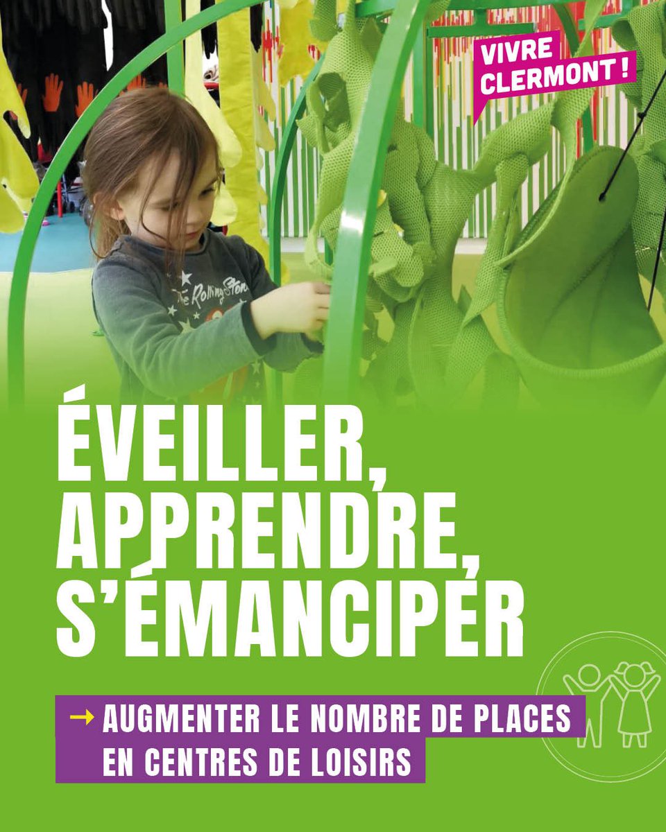 L’enfance est une priorité. Nous augmenterons le nombre de places dans nos centres de loisirs avec un objectif : le droit aux vacances, aux loisirs et à l’éducation pour toutes et tous. 

👉 bianchi2026.fr

#ClermontFerrand #Bianchi2026