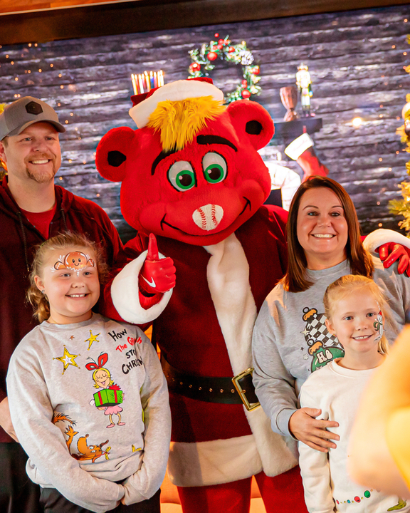 rowdiebear's tweet photo. Santa called. He wants his job back.😎🎅 

Thanks for coming out and celebrating the holidays with your favorite ballpark bear! https://t.co/HjxvydozMF