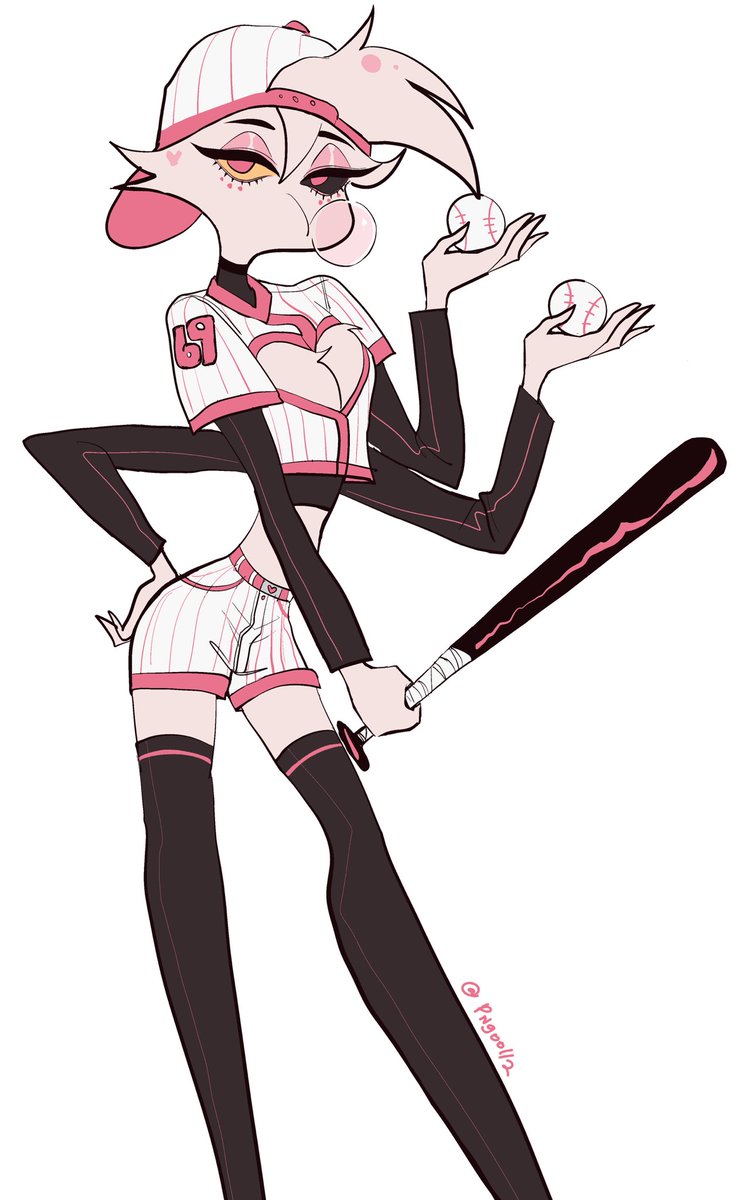 Baseball Angel doodle #HazbinHotel #angeldust