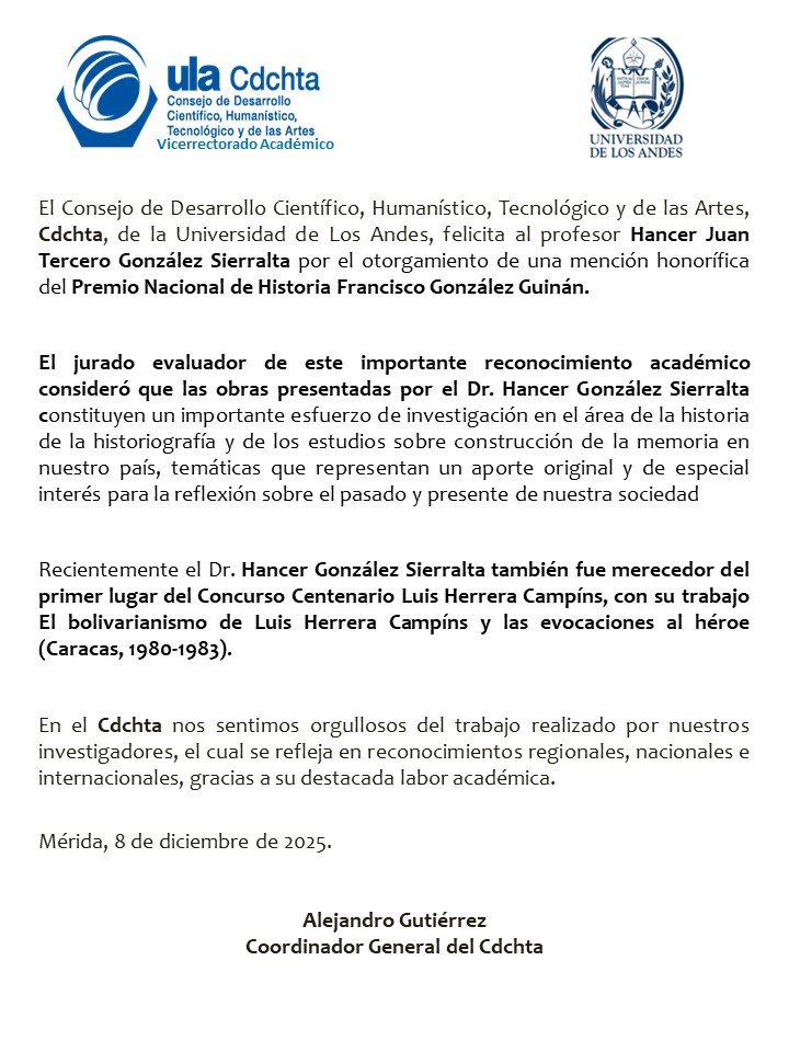 Noticias Prensa ULA Cuenta Oficial (@prensaula) on Twitter photo 