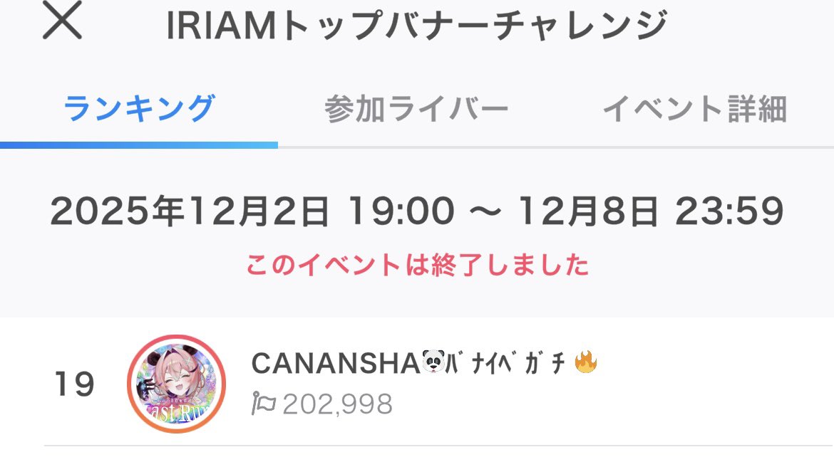 cnns__oo's tweet photo. バナイベ ラスラン19位‼️‼️
皆ほんとうにありがとうなのじゃ〜🙏✨
一人一人の力が余の原動力となって
最後まで走り切ることができたぞ🫶
嬉し涙と感謝の絶えない
最高の1週間じゃった❣️
皆に出会えてよかった😭
心からありがとう…!!!!!!
#Canantopia https://t.co/CfmzEAXyXr