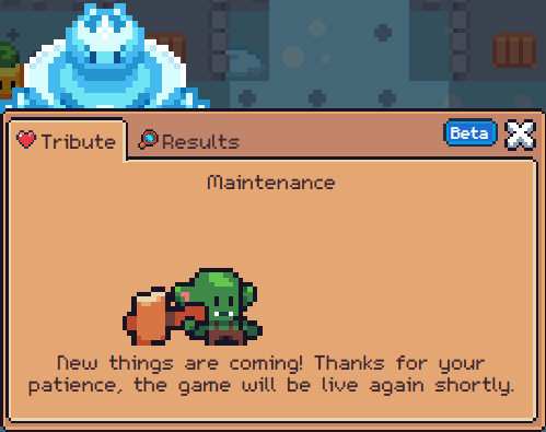 Does anyone know what exactly awaits us with Tribute in <a href="/0xSunflowerLand/">Sunflower Land</a>🌻? 

As far as I understand, maintenance has been going on for quite some time now, despite the fact that it's written that the game will be live again shortly.

What are the devs cooking for us?