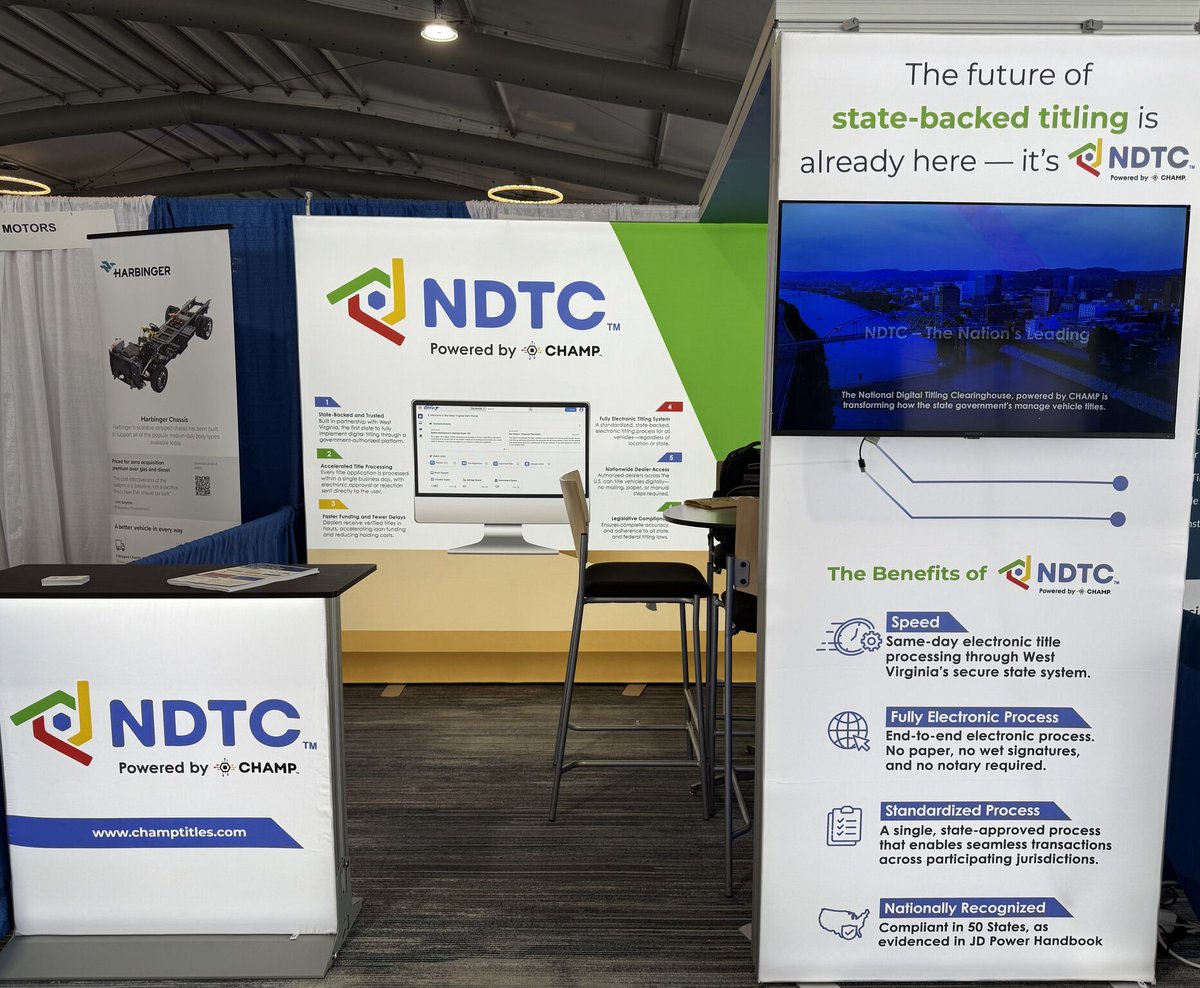 Check out our booth #203 at the Fleet Forward Conference where attendees learned about NDTC and how we can help your fleet titling needs.
