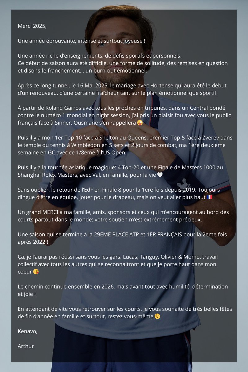 Arthur Rinderknech tweet media