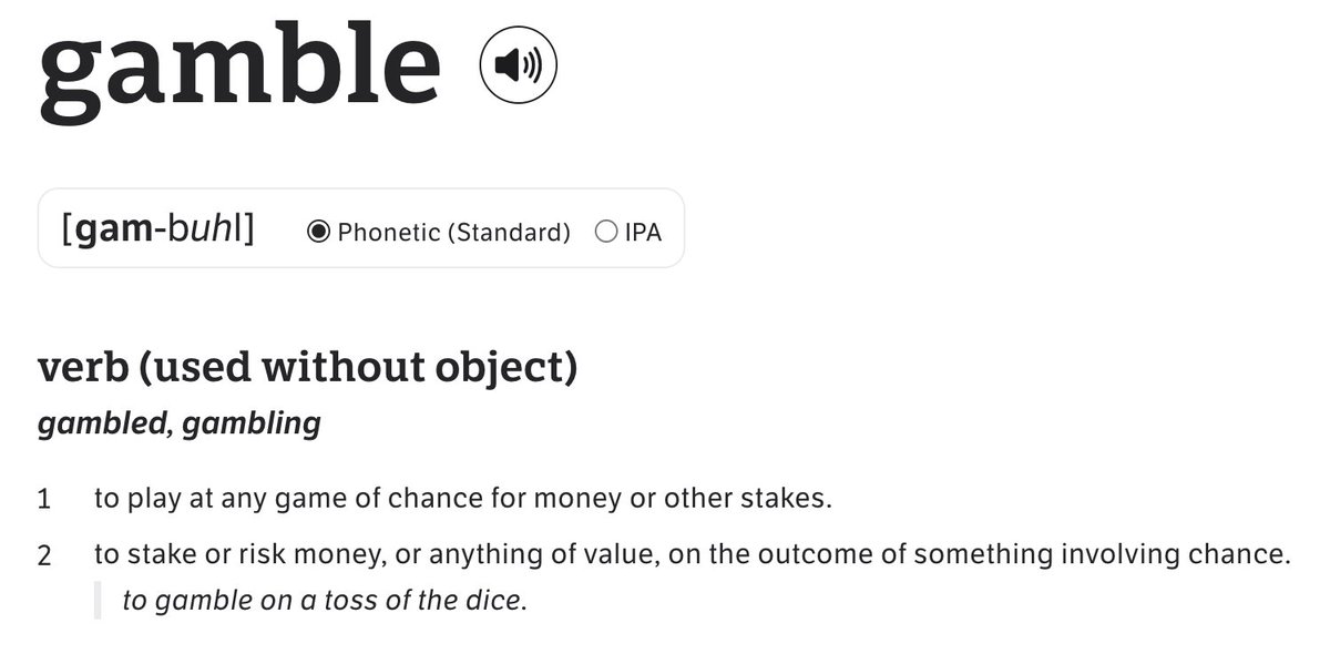 rage bait of the day:

"prediction market is not gambling"

not sure why there's any debate on this