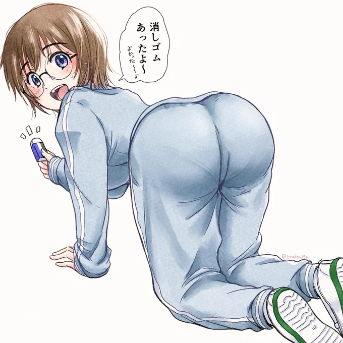 #今年も残りわずかなので今年1番伸びた絵を貼る
オリジナルではジャージ眼鏡っ娘の鈴森さん。
本当にかわいいな～(*'▽') 