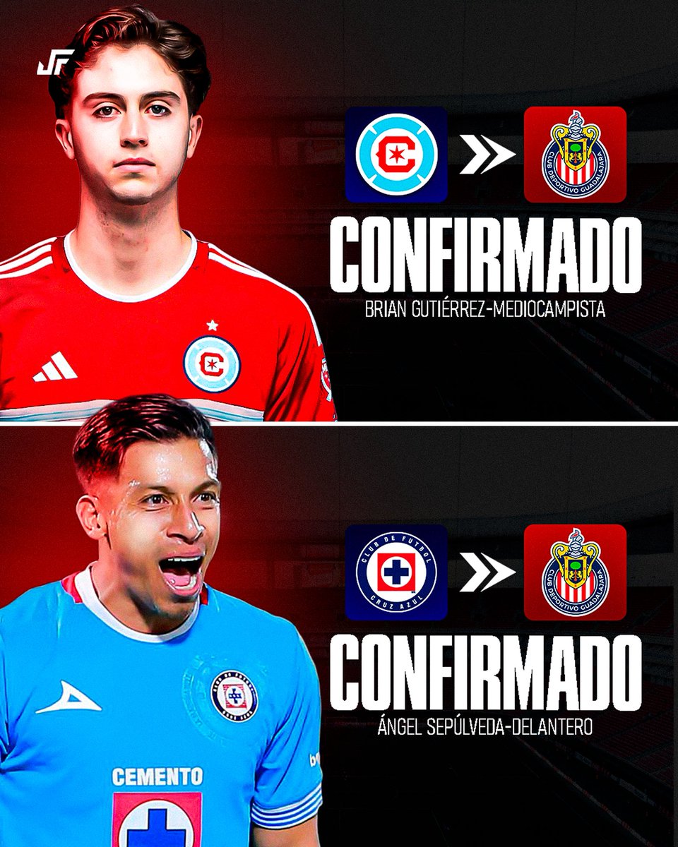 🔴⚪ Aún no termina el torneo y Chivas ya cerró a sus dos refuerzos para el Clausura 2026.

📌 Refuerzan el mediocampo y la delantera con Brian Gutiérrez y Ángel Sepúlveda.

⚽️ Si la directiva sigue trayendo los refuerzos que pide Milito, no hay duda de que pelearán el título el