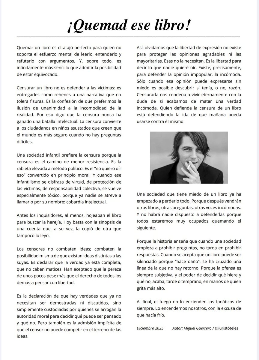 <a href="/OcheRadfem/">OcheRadfem</a> Mire, ya que me llama fascista, negacionista de la violencia de género, anima a recusarme y señala mis datos y el juzgado donde ejerzo, al menos incorpore el artículo para que sus lectores puedan valorar.

Más allá del conjunto de disparates que refiere en su tuit (básicamente