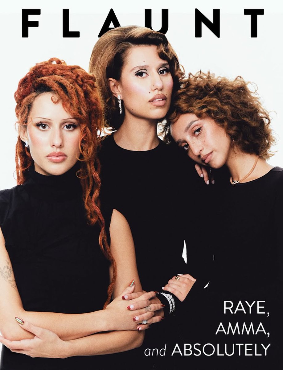 RayeUpdate's tweet image. Raye and her sisters Absolutely and Amma grace the cover of Flaunt Magazine.

📸 Su Mustecaplioglu