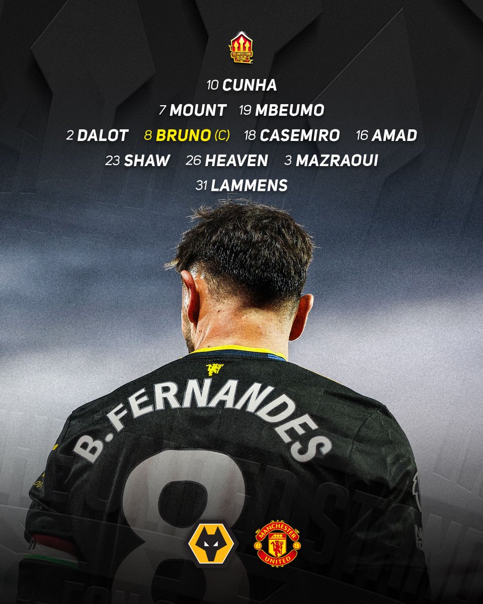UnitedStandMUFC's tweet image. 🐺⚫️ United's XI to take on Wolves! #mufc 

Thoughts on the team? 👇