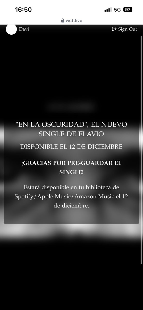 Presave echo, las ganas d este viernes para tenerlo en bucle EN LA OSCURIDAD <a href="/flaviofdzz/">FLAVIO</a>